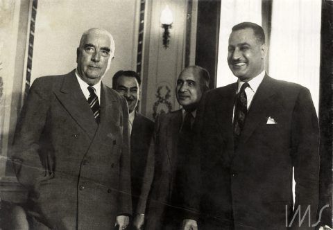 Na imagem, 0 presidente do Egito, Gamal Abdel Nasser, à direita (Foto: Luciano Carneiro)