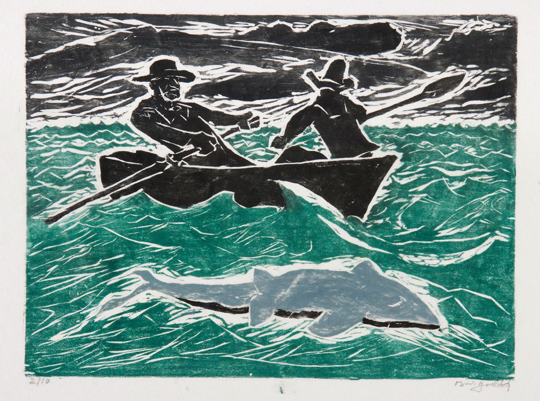 Acima, Perigo no Mar (1955), de Oswaldo Goeldi (Foto: Lani Goeldi/Associação Artística e Cultural Oswaldo Goeldi)