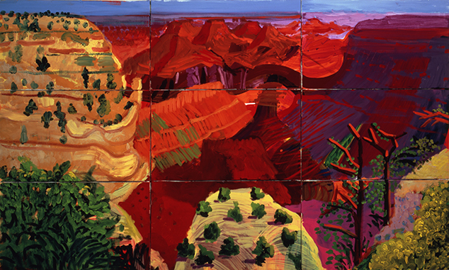 9 Canvas Study of the Grand Canyon (1998), de David Hockney (Foto: Richard Schmidt)
