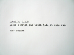 Lighting Piece (1955), de Yoko Ono (Foto: Reprodução) 