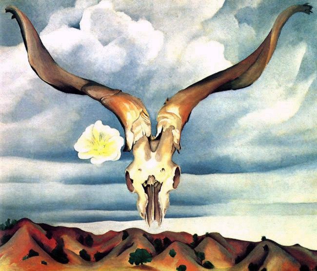 Ram's Head White Hollyhock and Little Hills, (1935), de Georgia O'Keeffe